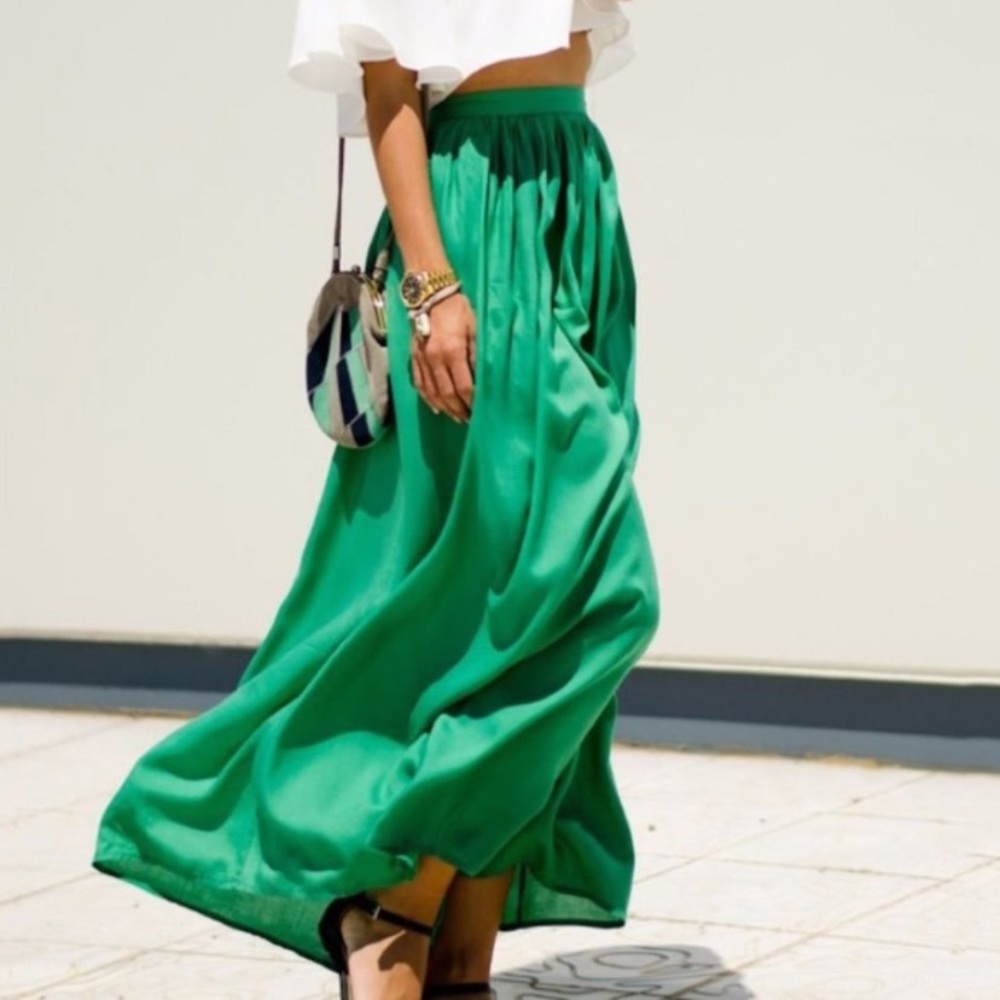 🔹New🔹Pleated Maxi Western Boho Skirt